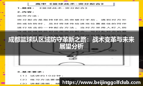 成都篮球队区域防守革新之路：战术变革与未来展望分析